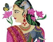 Tissue for Decoupage Floral Napkin Tissue Paper Beautiful KUMUDHA Woman Decorative Napkin Paper Napkin Decoupage