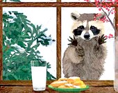 Napkin for Decoupage Raccoon Paper Crafts Tissue Paper Collage Paper for Decoupage