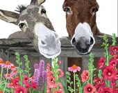 Tissue for Decoupage - Peanut Butter Jelly Donkey Friends - Paper Craft - Decorative Tissue - Card Making - Kids Crafts