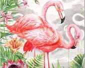 Decoupage Paper Pink Flamingo Bird Print Decorative Tissue Paper Craft Collage Napkin Scrapbooking Decoupage