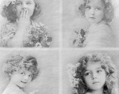 Decoupage Young Girls Vintage Print Collage Paper Scrapbooking Paper Crafts Card Making Decorative Tissue