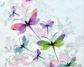 Tissue for Decoupage - Dragonfly Groove - Kids Crafts - Decoupage Paper - Craft Supplies - Art Journal Decorative Napkin