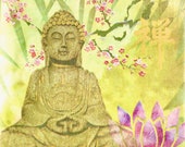 Napkin for Decoupage Lotus Calm Buddah Crafts Decorative Tissue Art Journal Scrapbook Decoupage Paper