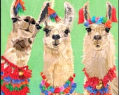 Paper Napkin For Decoupage Three Llama Amigos Tissue Paper Paper Napkin Decoupage Napkin Decorative Napkins Decoupage