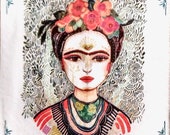 Decoupage Napkin Frida Memory of the Heart Collage Paper Paper Crafts Decorative Napkin Card Making Decoupage Paper