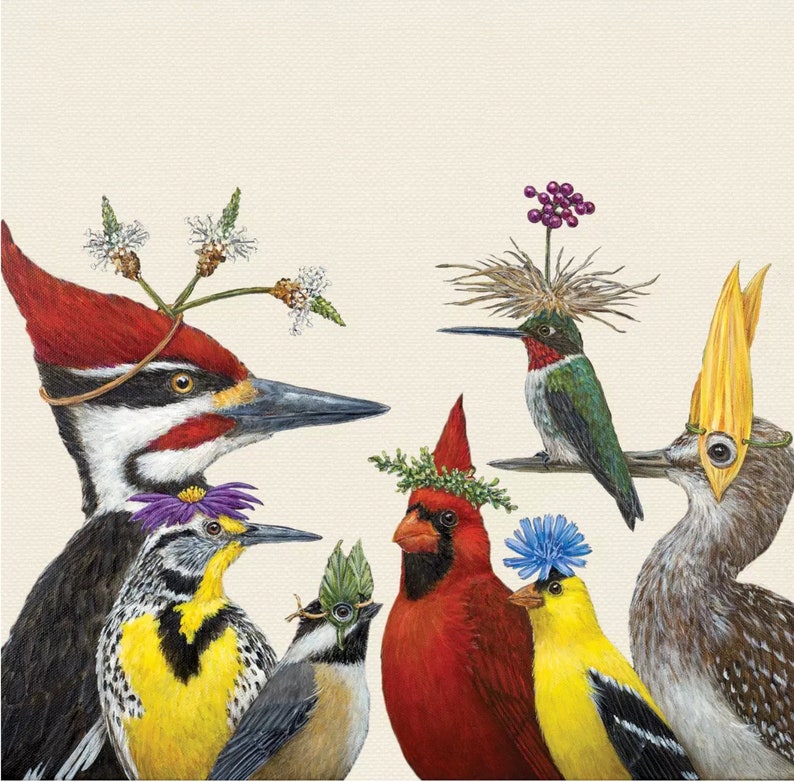 Napkin for Decoupage ~ Bird Napkin ~ Craft Paper ~ Decorative Napkin ~ Paper Ephemera ~ Decoupage Tissue Paper