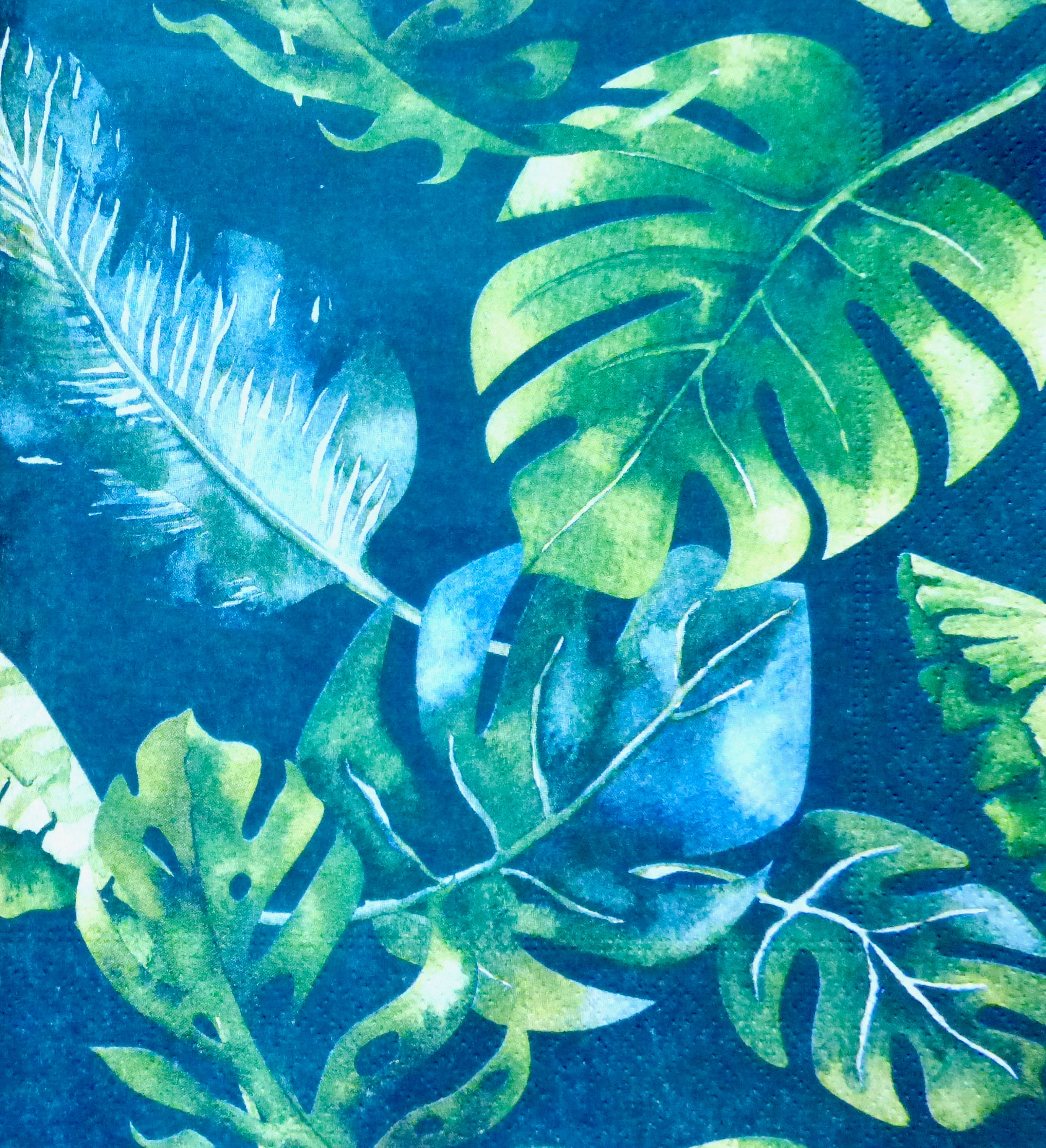 Paper for Decoupage Jungle leaves Craft Paper Card Etsy