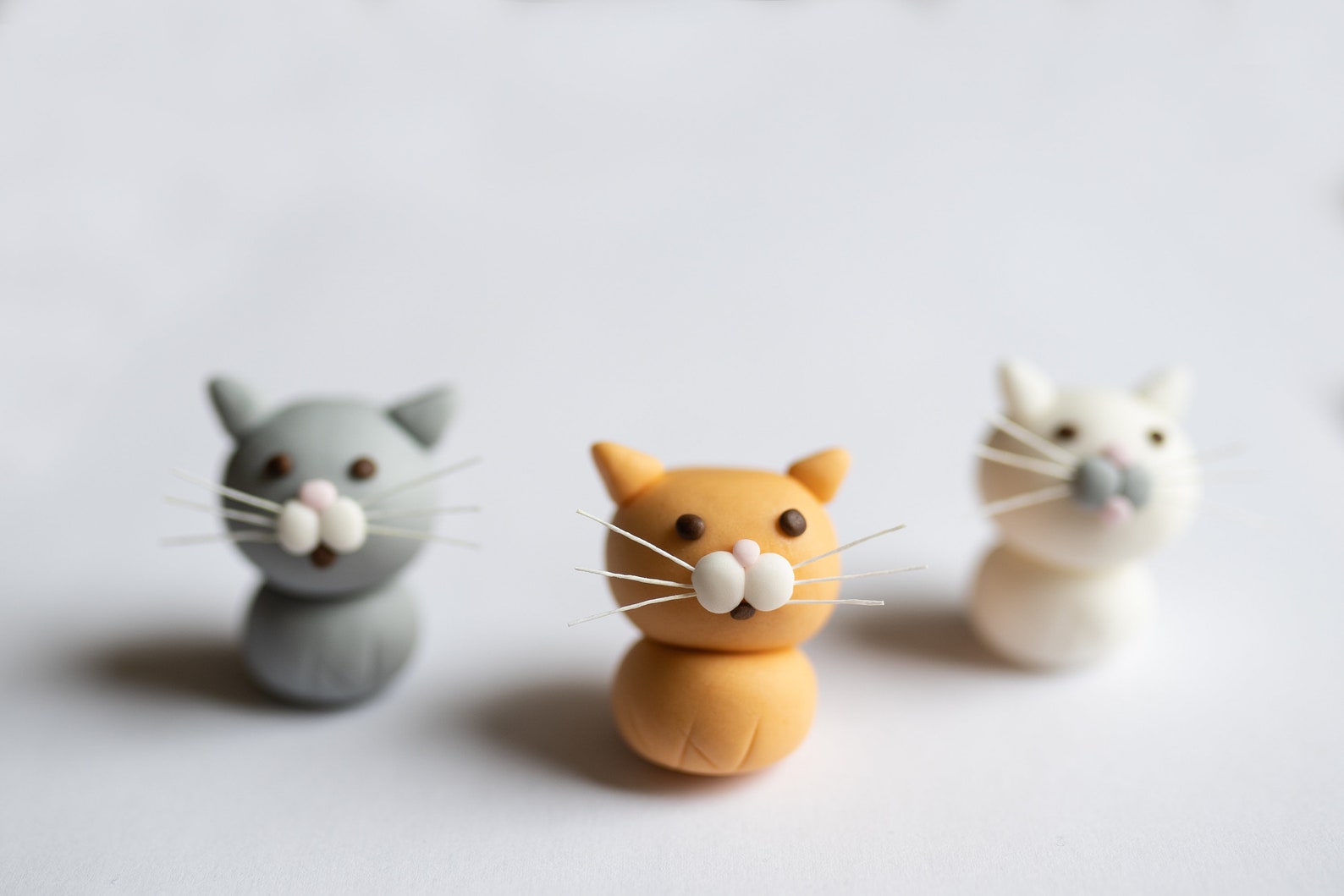 Edible cat cupcake topper gumpaste cats fondant cat cake Etsy
