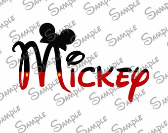 DIGITAL DIY printable Disney Mickey Text and font Name file must be personalized for you with your name!