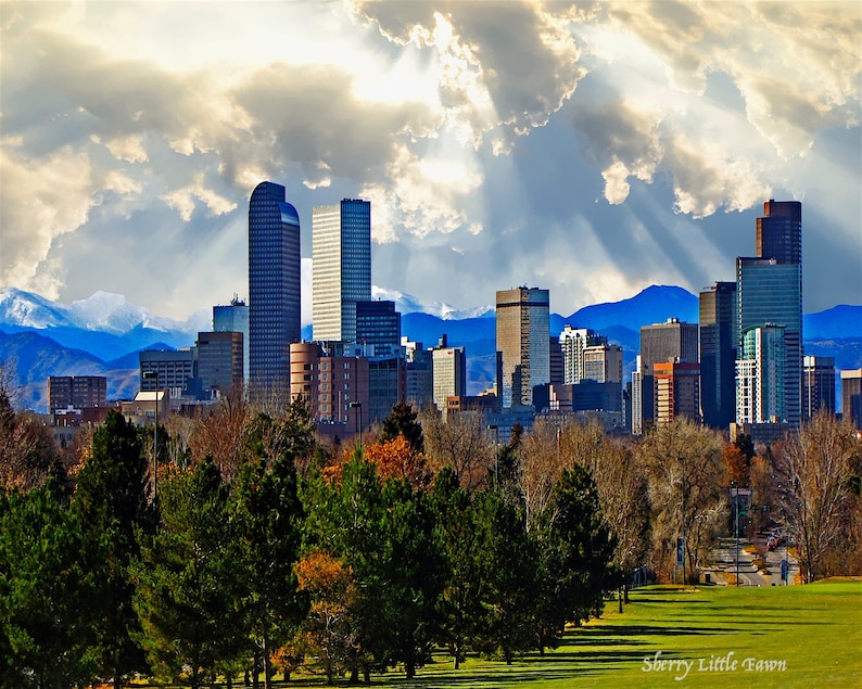 Fall day in downtown Denver Colorado Morning in Denver 8 Etsy