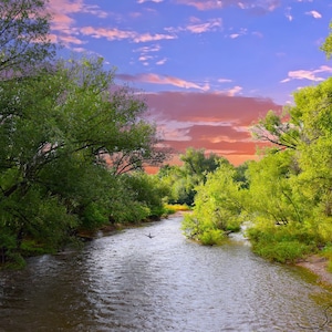 Poudre River Fort Collins, stampa 8x10 su carta lucida, senza cornice, spedizione gratuita, Colorado Photography
