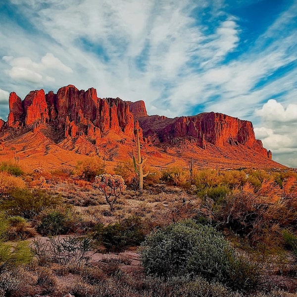 Superstition Mountain in  Apache Junction AZ  8x10 Fine art Print, also available on canvas and or metal