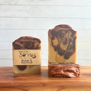 Orange Patchouli Essential Oil Goat Milk Soap | Small Batch Artisan Soap Handcrafted in Minnesota with Local Goat&#39;s Milk | Customer Request