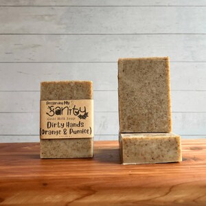 Orange Pumice Dirty Hands Soap: Mechanics Soap with Goat Milk