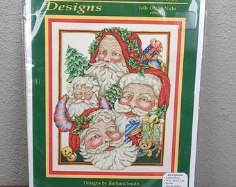 Jolly Ole St. Nicks Counted Cross Stitch by Bobbie G. Designs Open Packaging