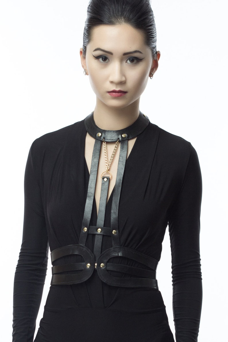 Leather Harness Belt Leather Harness Women Body Harness Etsy