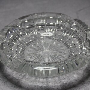Vintage Ashtray, Cigar, Cigarette 6&quot; Ashtray Cut Glass, gifts for him, housewarming, Wedding gift,  Vintage Tobacciana.