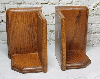 Vintage Bookends. Handmade Wooden Bookends By David Winter In 1990. Great Library, Home Office Decor, Kids Room Decor.