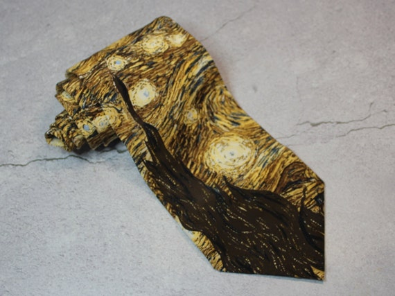 Vintage Tie. Vincent Van Gogh Tie. Graduation Gif… - image 1