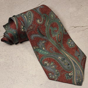 Vintage Tie. Liberty Of London Paisley Necktie. Graduation Gift, Fathers Day Gift, Birthday Gift. Men's Formal Accessory. Men's Neck Tie.