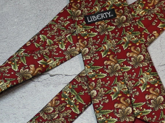 Vintage Tie. Liberty Of London Squirrel And Oak L… - image 7