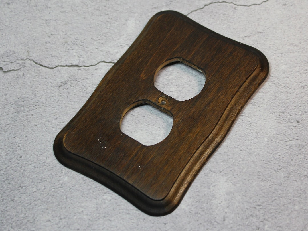 Vintage Outlet Cover. Wooden Outlet Cover. Mid Century Modern Etsy