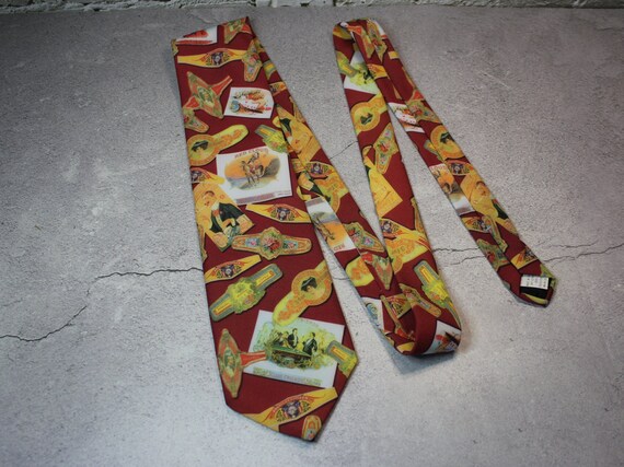 Vintage Tie. Cigar Labels And Bands Necktie By Ra… - image 2