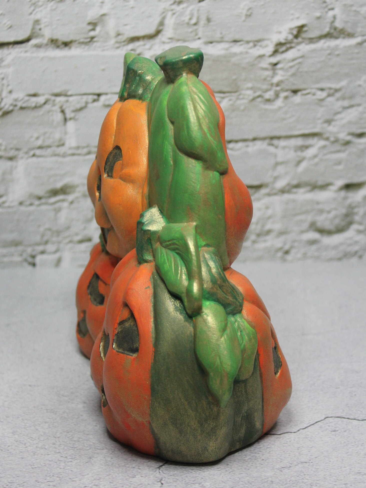 Vintage Halloween Jack O Lanterns, Stacked Ceramic Halloween Pumpkin ...