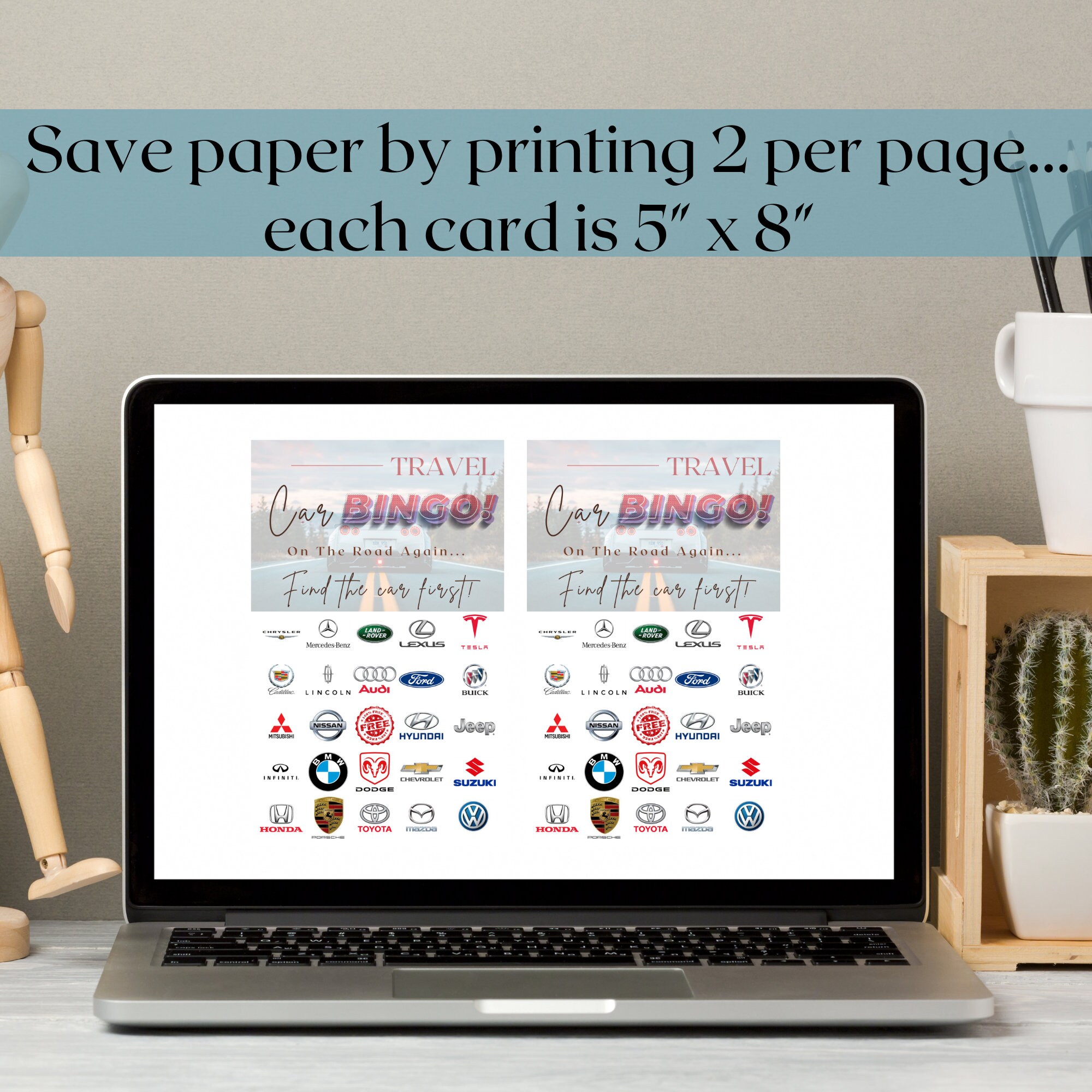 Printable Car Bingo Cards | Fun Travel Game | Digital Download | 36 Car ...
