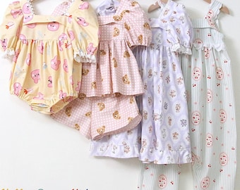 Bundle pattern/R112/kids Sewing pattern/PDF sewing pattern/A4 or letter size and Projector file and A0/Layered Sewing Patterns/3M~12Y