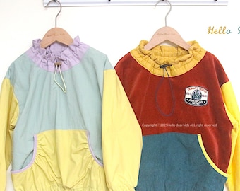 O16/kids Sewing pattern/PDF sewing pattern/Kids shirring pocket jumper pattern/A0 , A4 or letter size and projector file/Layered file/2T~13Y