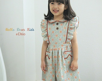 D60/ kids Sewing pattern/PDF sewing pattern/Dress/ A0 and A4 or letter size/3M~12Y