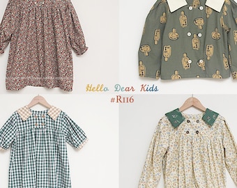 Bundle pattern/R116/kids Sewing pattern/PDF sewing pattern/A4 or letter size and Projector file and A0/Layered Sewing Patterns/3M~12Y