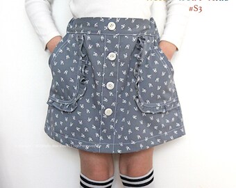 S3/ kids Sewing pattern/PDF sewing pattern/Skirt/ A4 or letter size and pattern for projector /Layered PDF Sewing Patterns/2T-13Y