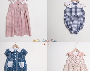 Bundle dress, romper, Jumpsuit, Pants / R106/kids Sewing pattern/PDF sewing pattern/A0 and A4 or letter size/Layered Sewing Patterns/3M~12Y