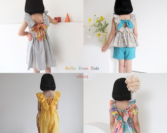 Bundle dress, romper, Jumpsuit, Pants /R105/kids Sewing pattern/PDF sewing pattern/ A0 and A4 or letter size/Layered Sewing Patterns/3M~12Y