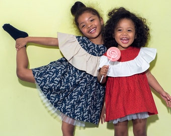 kid's sewing pattern pdf/ girl's ruffle dress/ baby sewing pattern/ children clothing/Toddler sewing pattern/6M-6years
