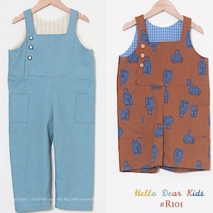 R101/PDF sewing pattern/A4(Letter),A0 format/Layer pattern/ Pants/baby and kids sewing pattern/3M~12Y