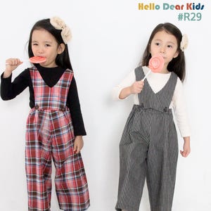 Kid's naaipatroon pdf/V-hals lange broek/Jumperpak/baby naaipatroon/kinderkleding/Peuter naaipatroon/12M-6years