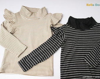 T10/Schnittmuster/PDF-Schnittmuster (A0-Format enthalten)/Halbhals-T-Shirts mit Rüschen/Schnittmuster für Mädchen/Schnittmuster für Kinder/2T-10