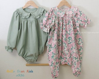 R86/Patrón de costura/Patrón de costura PDF/Peluco de bebé/A4(Carta),formato A0/Patrón de capas/Patrón de costura de niños/Patrón de costura de bebé/3M~2T