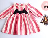 Kid 39 s sewing pattern pdf Toddler Kids Little Girl dress with black cat sizes 2T to 7Years.