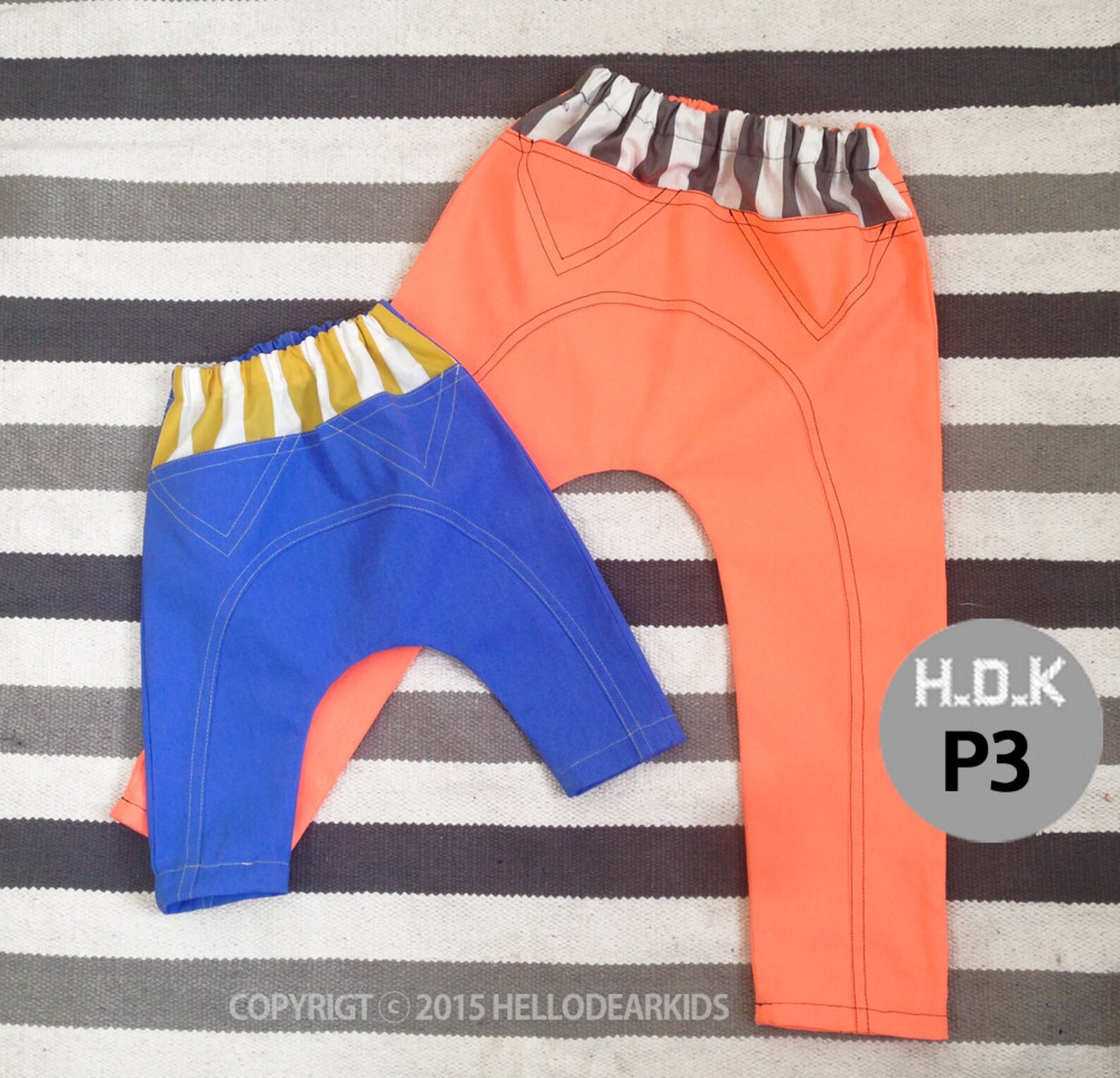 Baby Sewing Pattern Pdf/ Kids Baggy Pants With Triangle Pocket Etsy