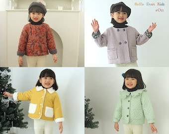 Bundle kids jacket pattern/ O11/ kids Sewing pattern/PDF sewing pattern/ A0 and A4 or letter size/Layered PDF Sewing Patterns/3M~12Y