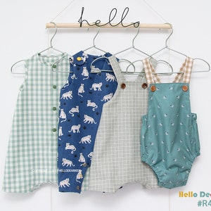 R43/ Sewing pattern / PDF sewing pattern / 4 Bundle Romper / Baby romper pattern / baby sewing patterns / romper pattern / New born to 2T