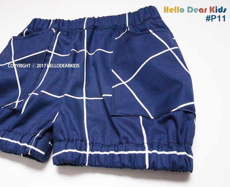 P11/Kids Sewing pattern /PDF sewing pattern/4 Basic pants Bundle patterns /baby sewing patterns/Toddler sewing pattern 6M-7years/ P11 image 8