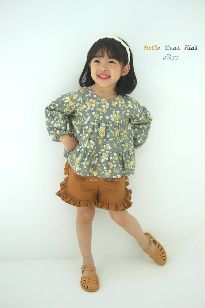 Lot de 4 robes et pantalons à volants / R72 / Patron de couture / Patron de couture PDF / Patron de couture pour enfants / Patron de couture pour bébé / 3 mois ~ 12 ans image 4