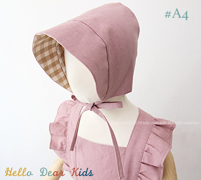 A4Letter,A0 format/ Baby sewing pattern / kids sewing pattern pdf / Baby reversible bonnet/ / kid's bonnet/ Baby beanie / sizes 3M3years image 3