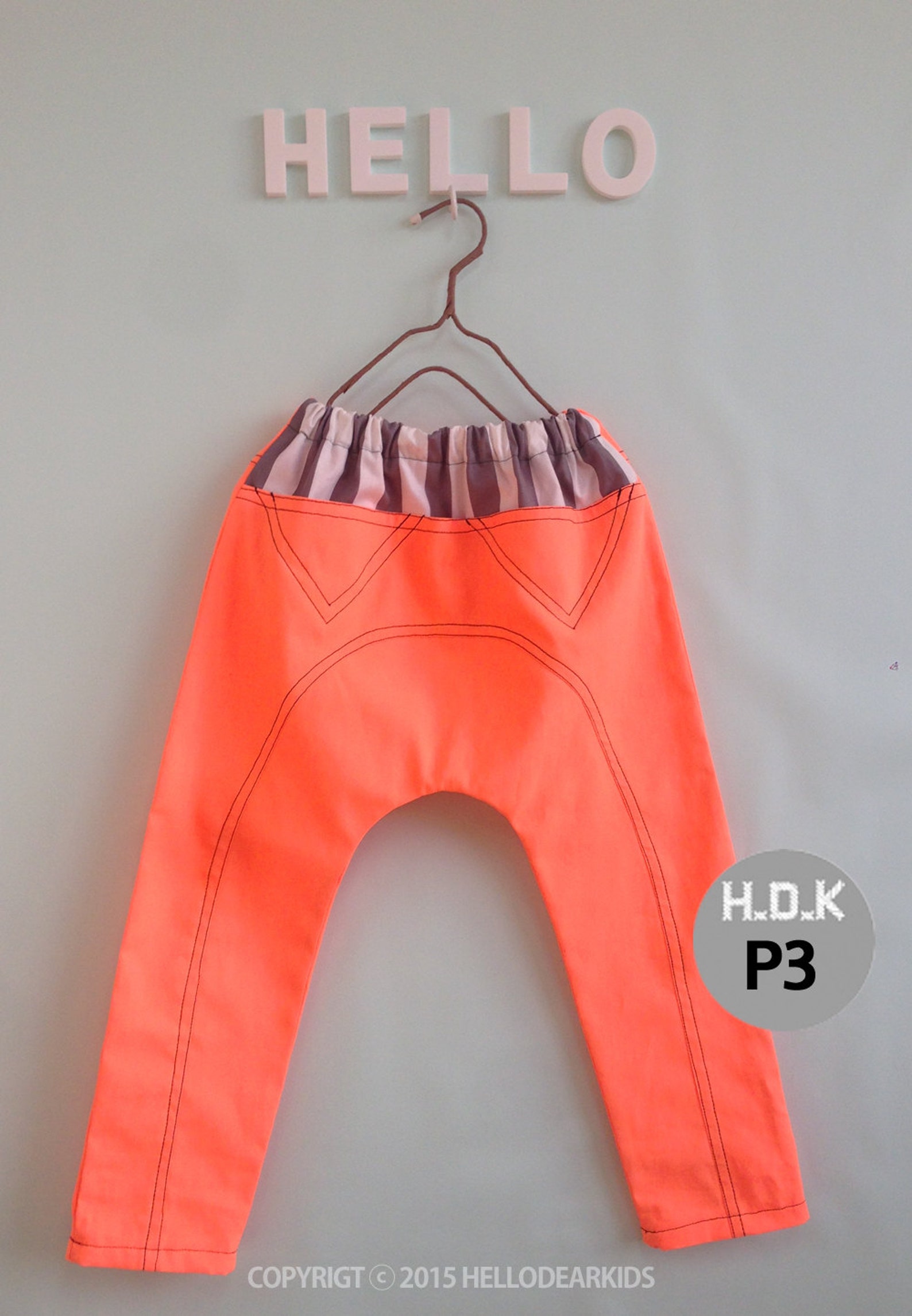 Baby Sewing Pattern Pdf/ Kids Baggy Pants With Triangle Pocket Etsy