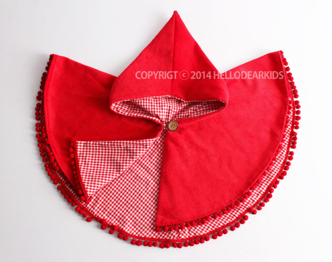 O1/ Sewing Pattern / PDF Sewing Pattern / Kids Red Ridng Hood Cape ...